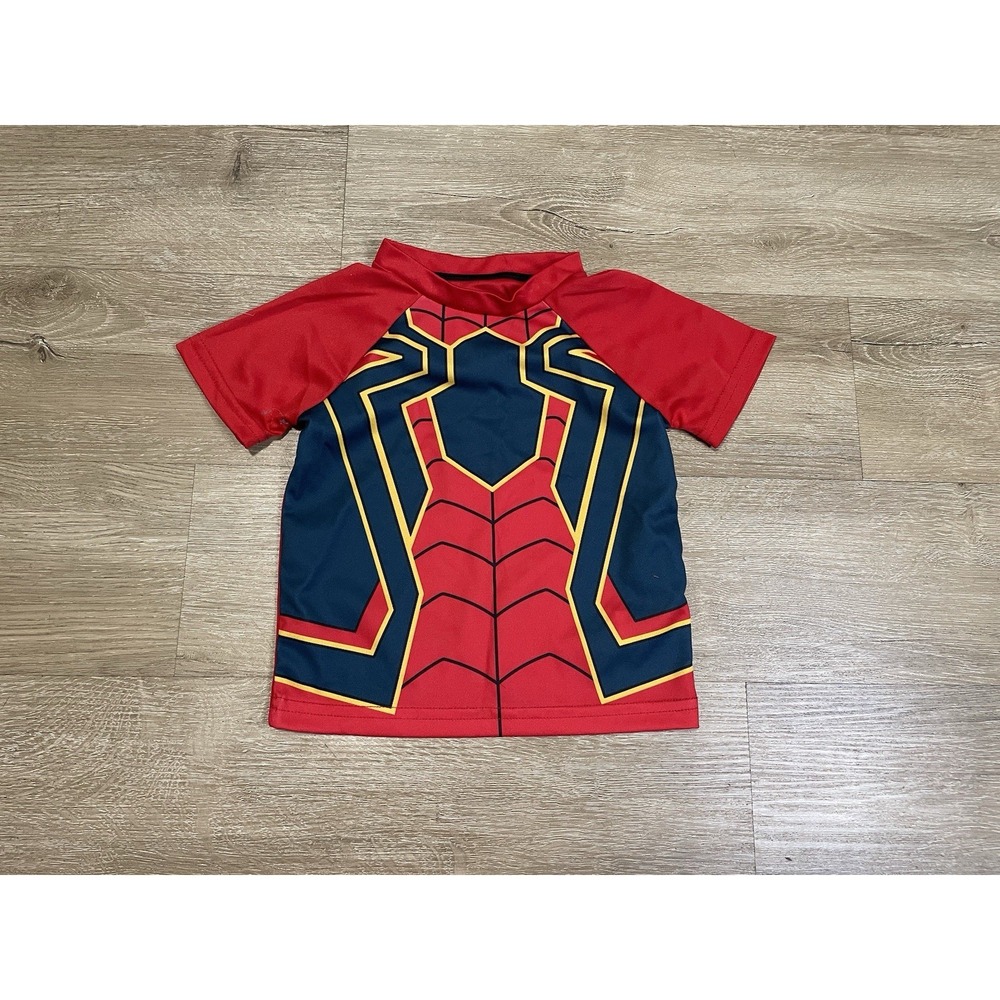 Kids Spiderman Boys Toddler Sz 2T T-Shirt Top Marvel Avengers Costume Jersey